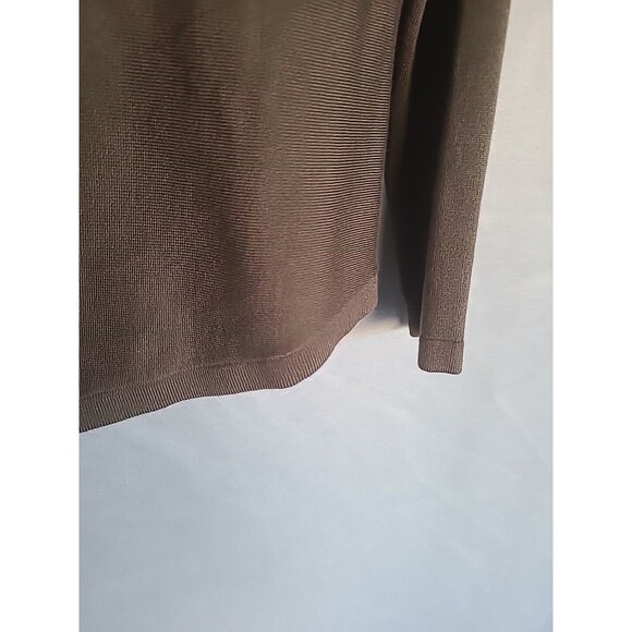 Chico's size 1 Pullover Long Sleeve Sweater Deep Olive Y2K - Picture 8 of 10